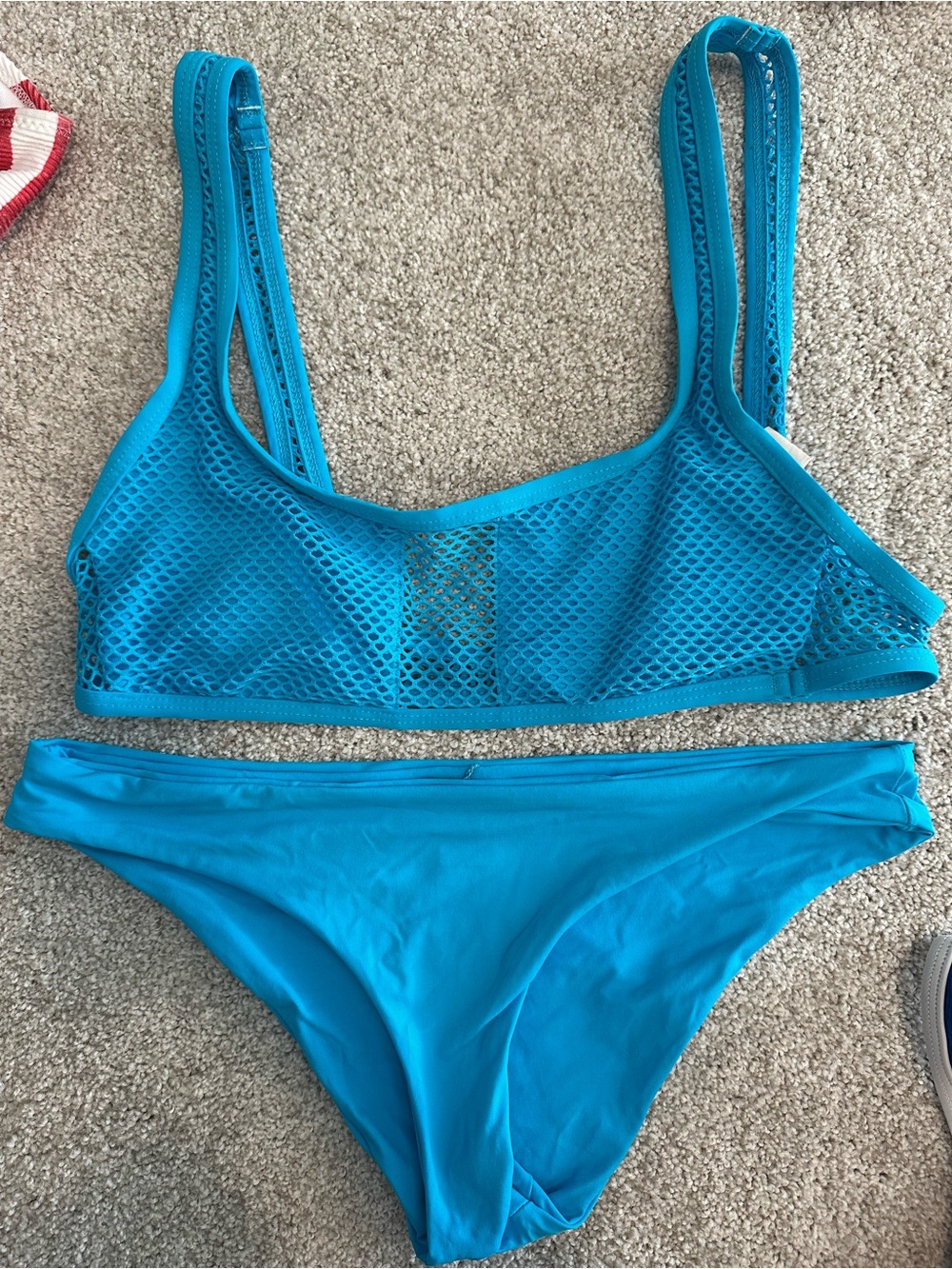 l*space Teal Mesh Bikini Set